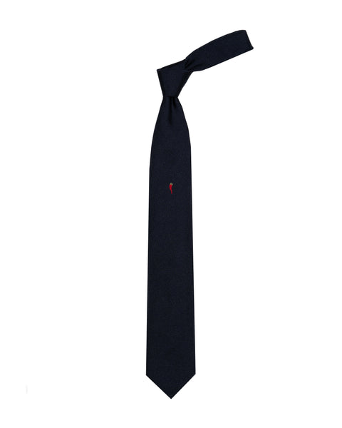 Cravatta 3 Pieghe Signature in seta Blu Notte