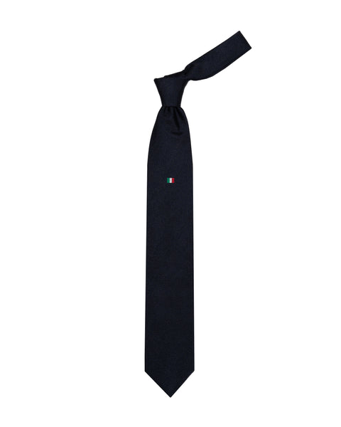 Cravatta 3 Pieghe Signature in seta Blu Notte