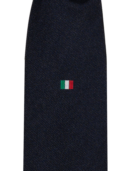 Cravatta 3 Pieghe Signature in seta Blu Notte