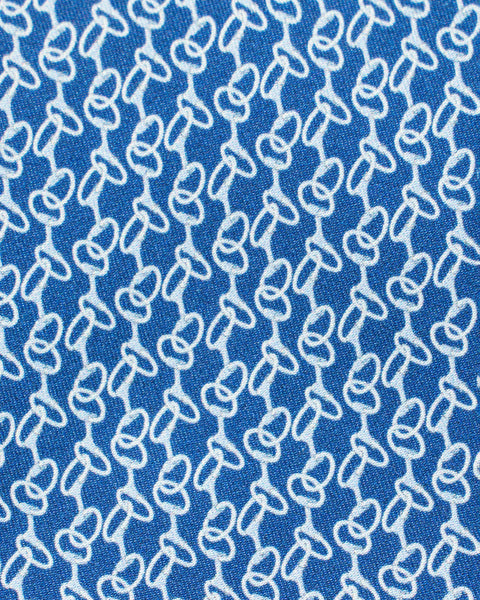 Cravatta 7 Pieghe in seta Blu
