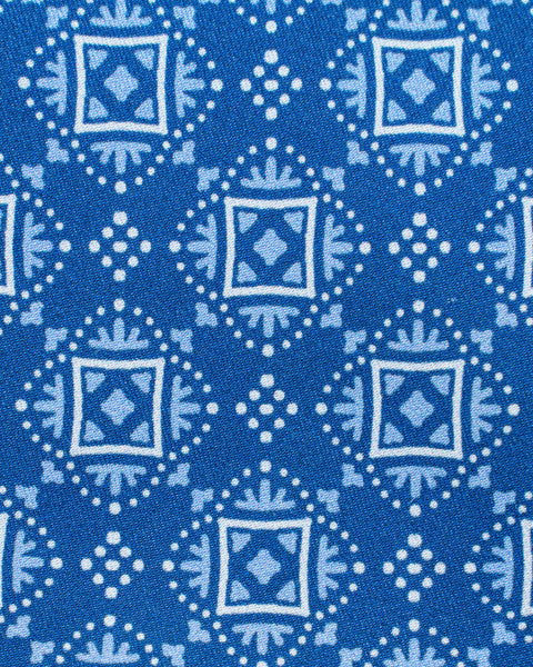 Cravatta 7 Pieghe in seta Blu