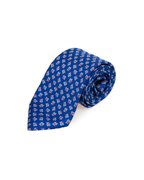 7 Fold Silk Tie Delft Blue