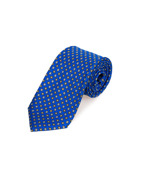 Cobalt Blue 7 Fold Silk Tie