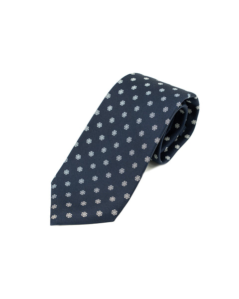 Cravatta 7 Pieghe in seta Blu