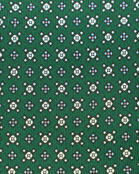 Cravatta 7 Pieghe in seta Verde Cacciatore