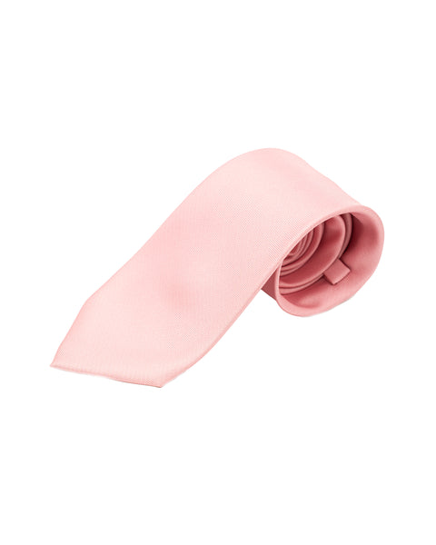 Cravatta 7 Pieghe tinta unita in seta Rosa