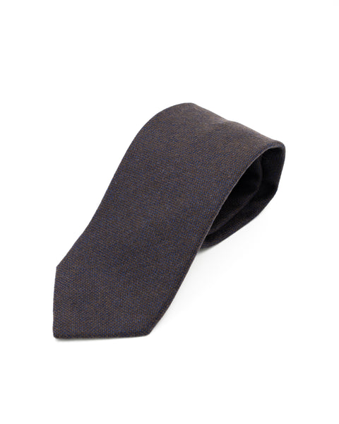Cravatta in Cashmere Marrone Violaceo