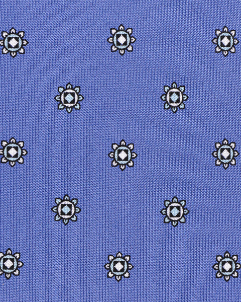 Cravatta 7 Pieghe in seta Blu