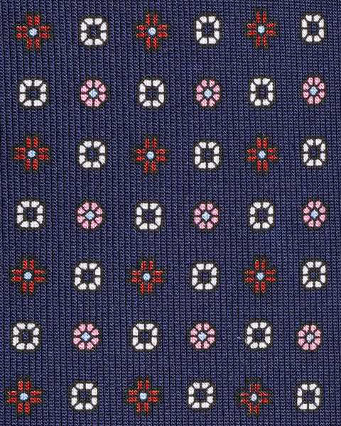 Cravatta 7 Pieghe in seta Blu scuro
