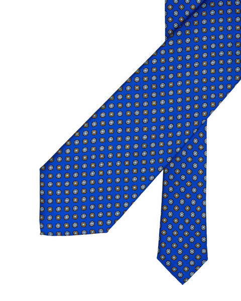 Cobalt Blue 7 Fold Silk Tie