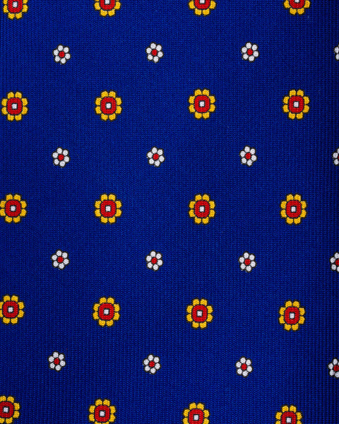 Cravatta 3 Pieghe in seta Blu Delft