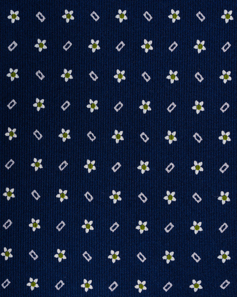7 Fold Silk Tie Blue