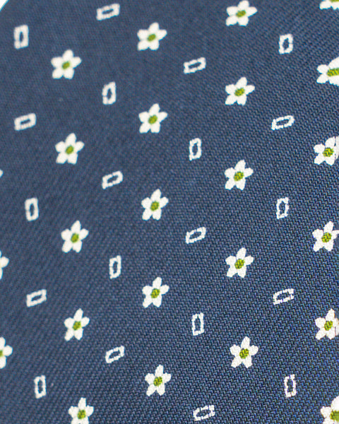 Cravatta 7 Pieghe in seta Blu