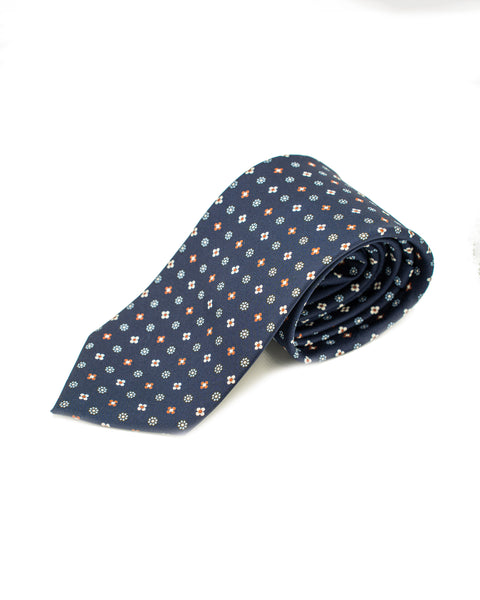 Cravatta Sette Pieghe in seta Blu