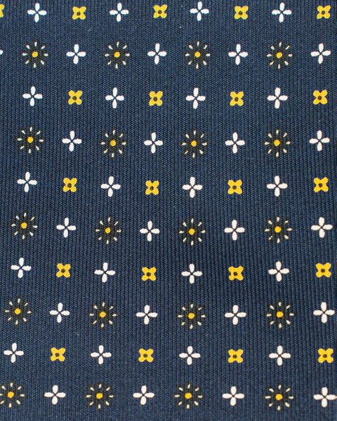 Cravatta Sette Pieghe in seta Blu