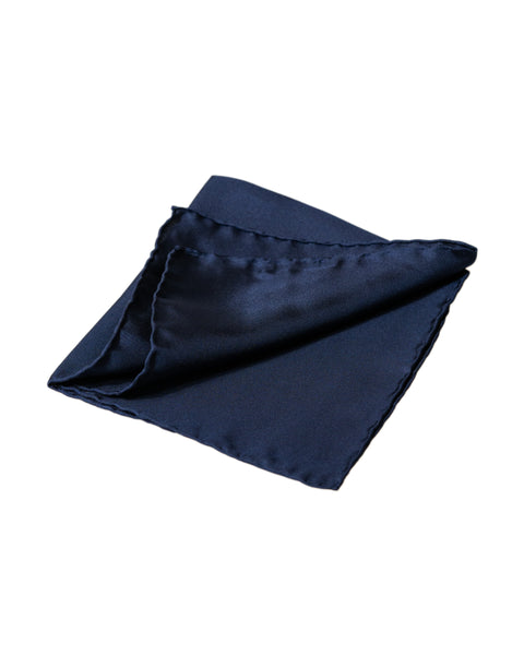 Pochette in Seta Blu Notte