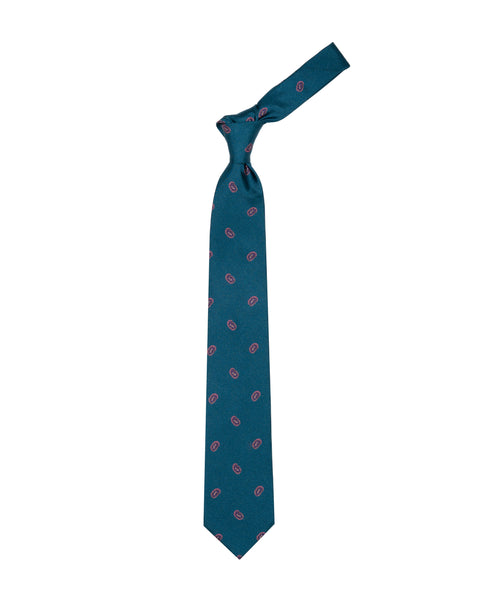 7 Fold Silk Tie Peacock Blue