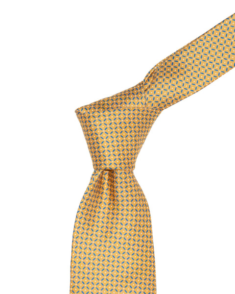 Classic Yellow Gold Silk Tie