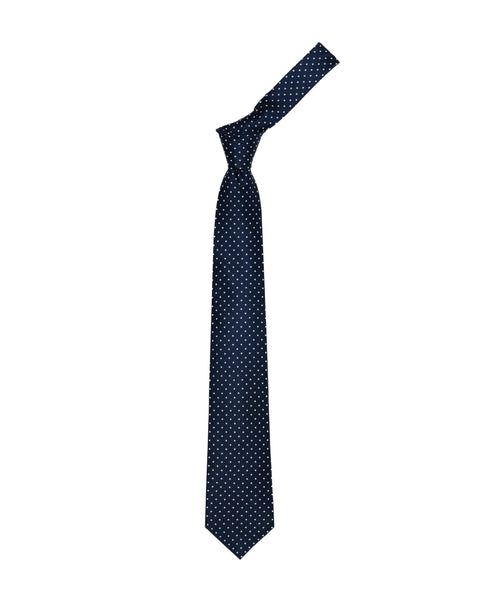 7 Fold Silk Tie Midnight Blue