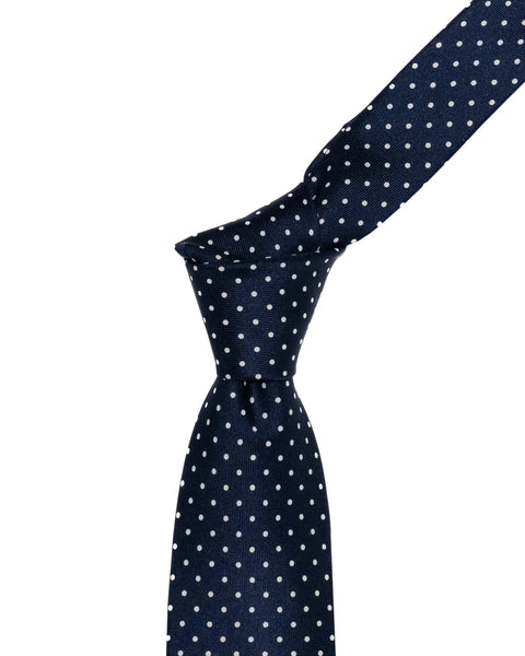 7 Fold Silk Tie Midnight Blue