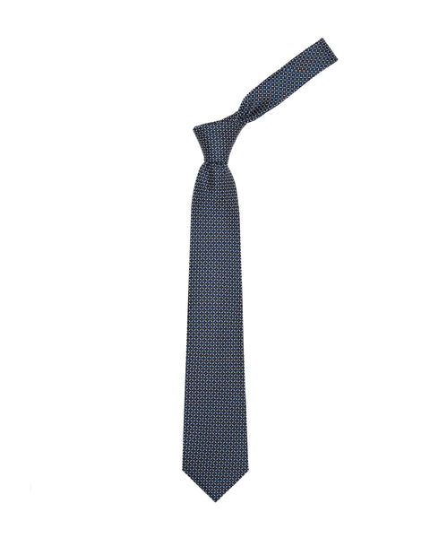 7 Fold Silk Tie Midnight Blue