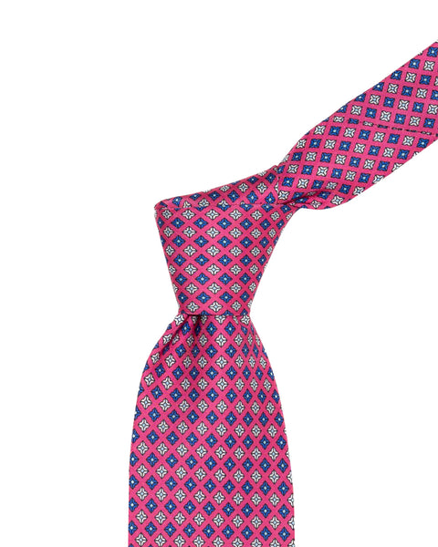 7 Fold Silk Tie Pink