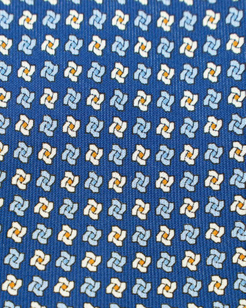 Cravatta 7 Pieghe in seta Blu Classico