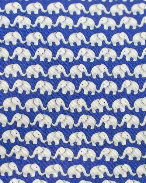 Cravatta 7 Pieghe in seta Blu Classico