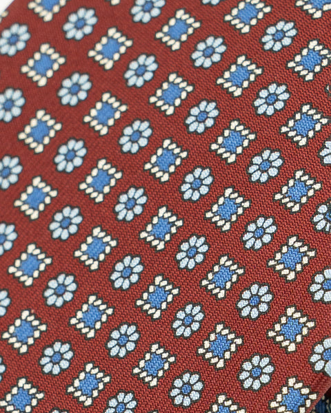 Cravatta 7 Pieghe in seta Rossa