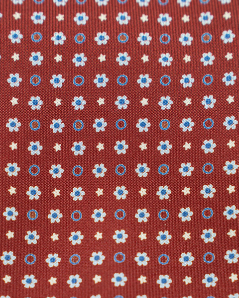 Cravatta 7 Pieghe in seta Rossa