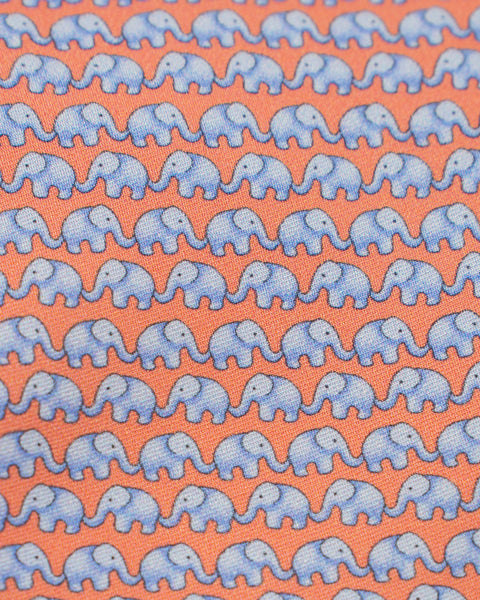 Cravatta 7 Pieghe in seta Arancione