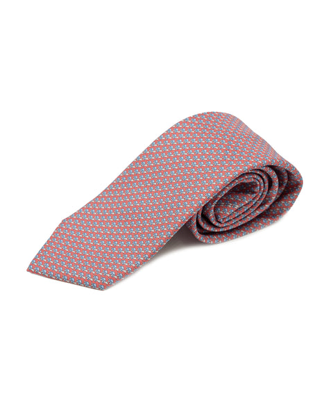 Cravatta 7 Pieghe in seta Arancione