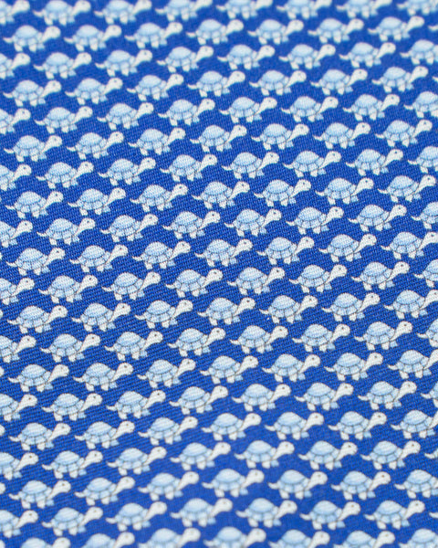 Cravatta 7 Pieghe in seta Blu Classico