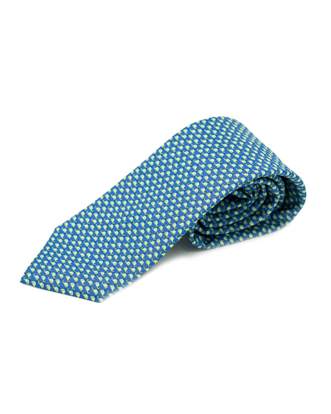 Cravatta 3 Pieghe in seta Blu