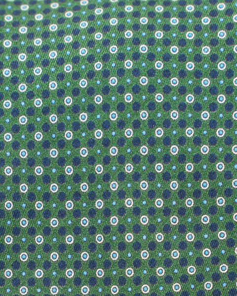 Cravatta 7 Pieghe in seta Verde Smeraldo