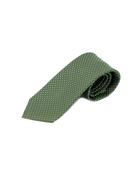 7 Fold Silk Tie Reseda Green