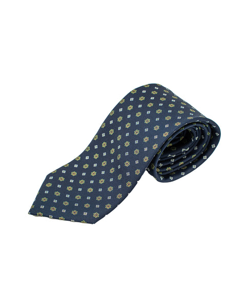 Cravatta 7 Pieghe in seta Blu