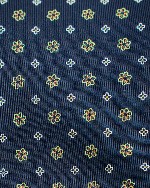 Cravatta 7 Pieghe in seta Blu