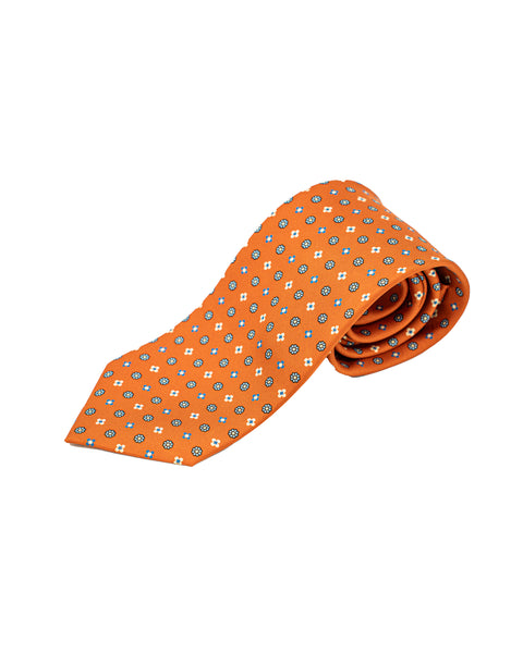 Cravatta 3 Pieghe in seta Arancio
