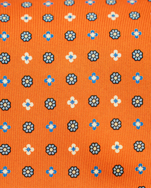 Cravatta 3 Pieghe in seta Arancio