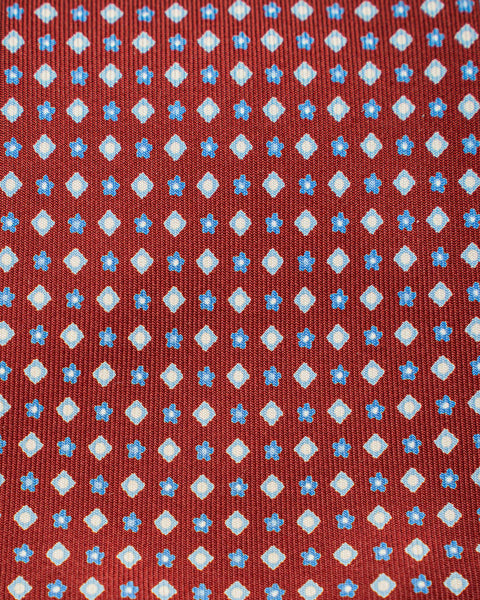 Cravatta 7 Pieghe in seta Bordeaux