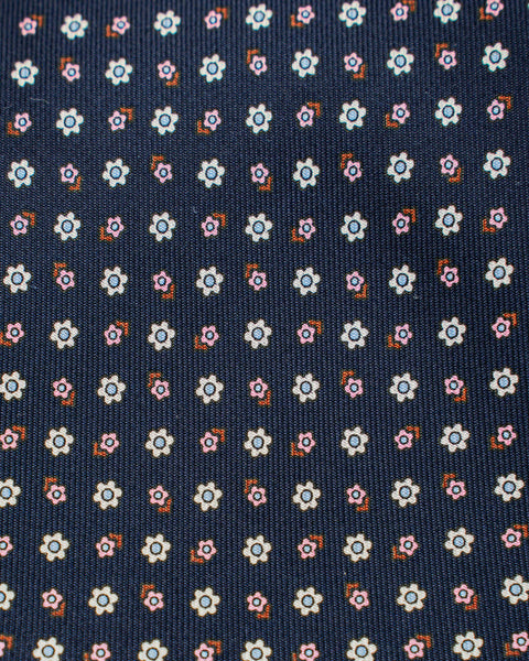 Cravatta 7 Pieghe in seta Blu