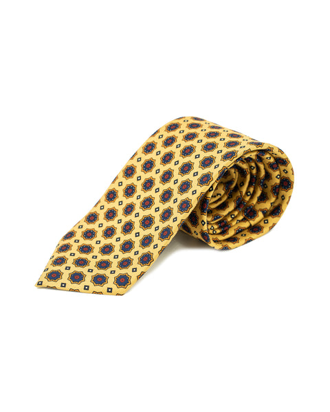 Solidago Yellow Silk 7 Fold Tie