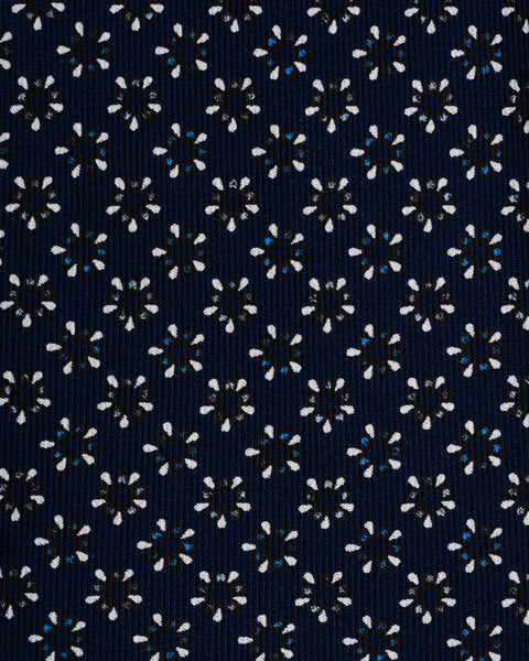 Midnight Blue Silk 7 Fold Tie