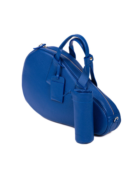 Borsa Padel in Pelle Blu Cobalto